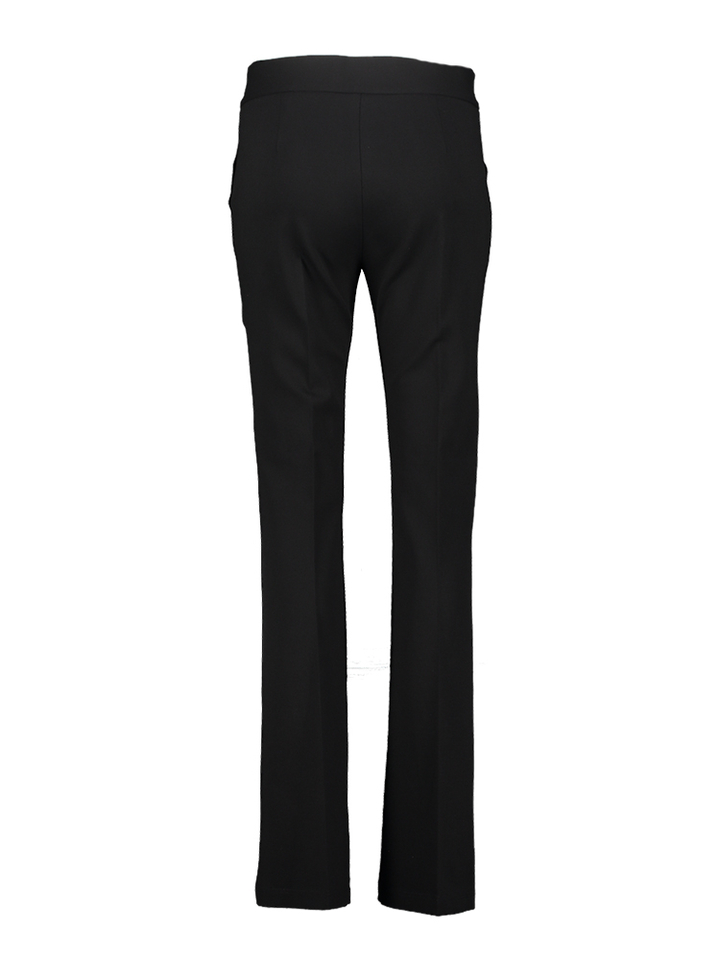 Zwarte stretch broek in flaire model