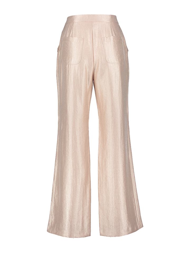 Roze glanzende broek Caroline Biss 