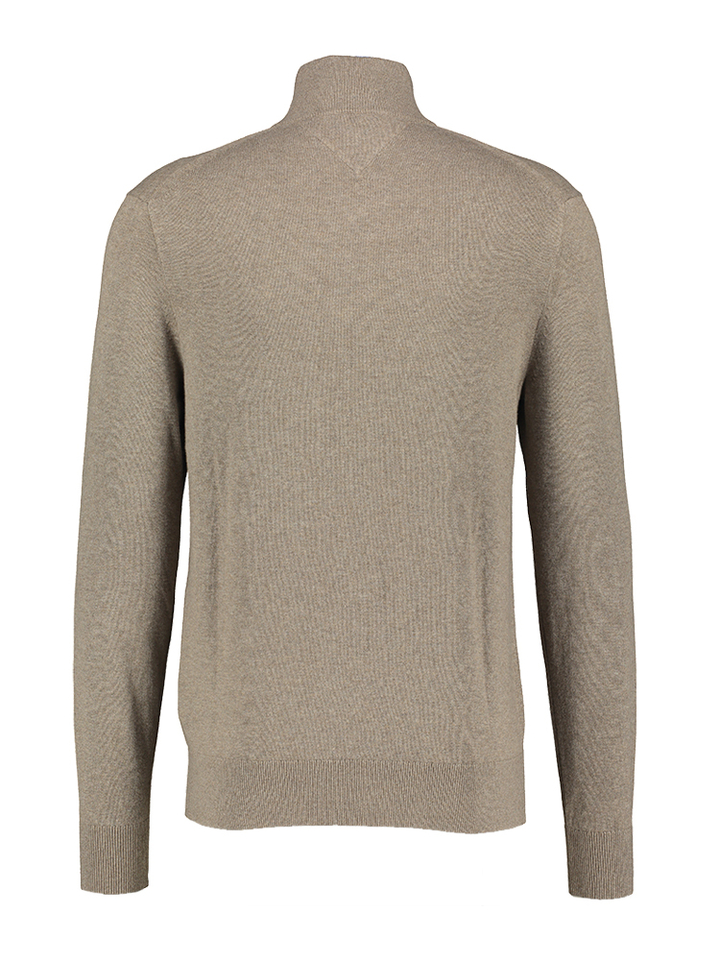 Beige trui met korte rits Tommy Hilfiger