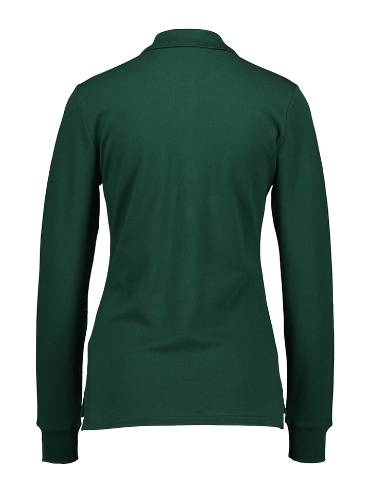 Donkergroene polo met lange mouw Ralph Lauren 