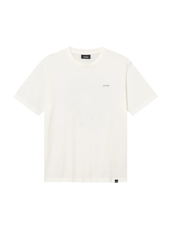 Witte t-shirt met rugprint Antwrp 