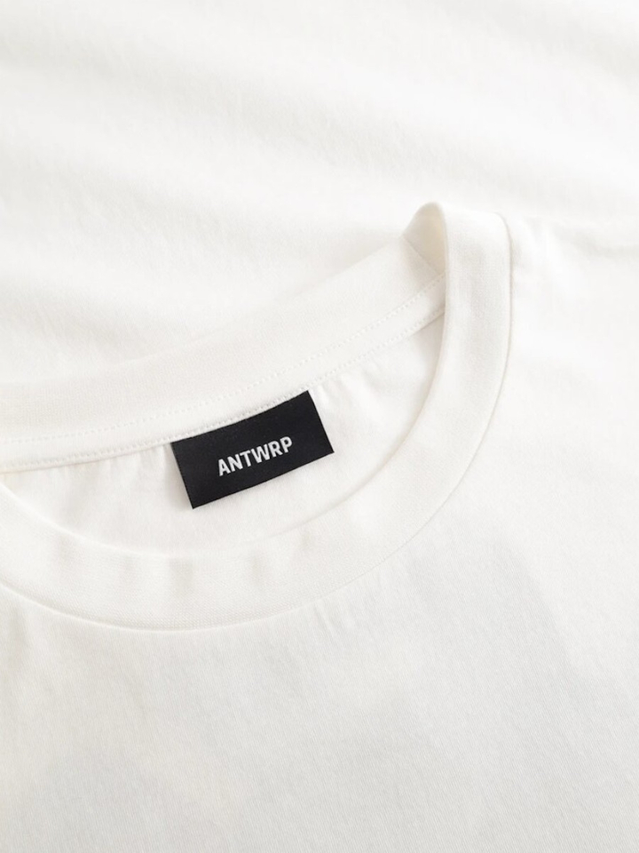 Witte t-shirt met rugprint Antwrp 