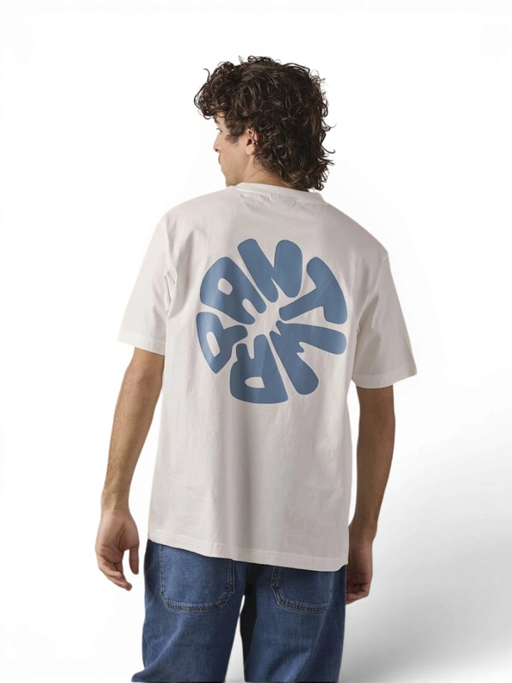 Witte t-shirt met rugprint Antwrp 