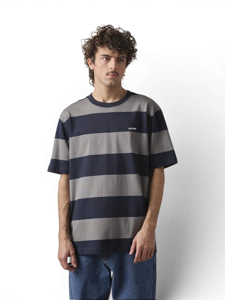 Donkerblauwe gestreepte t-shirt Antwrp 