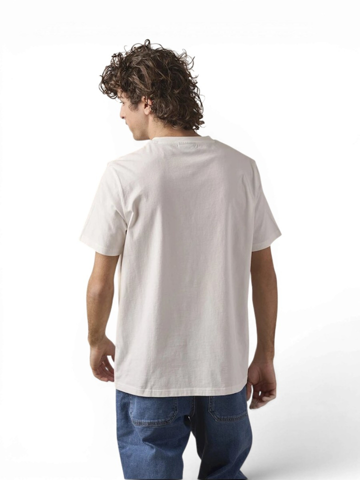 Witte t-shirt met vintage radio thee Antwrp