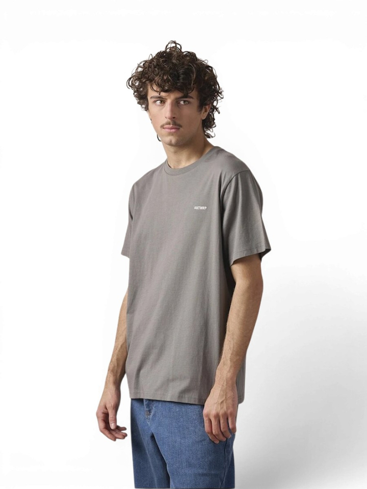 Groen grijze t-shirt met logo Antwrp 