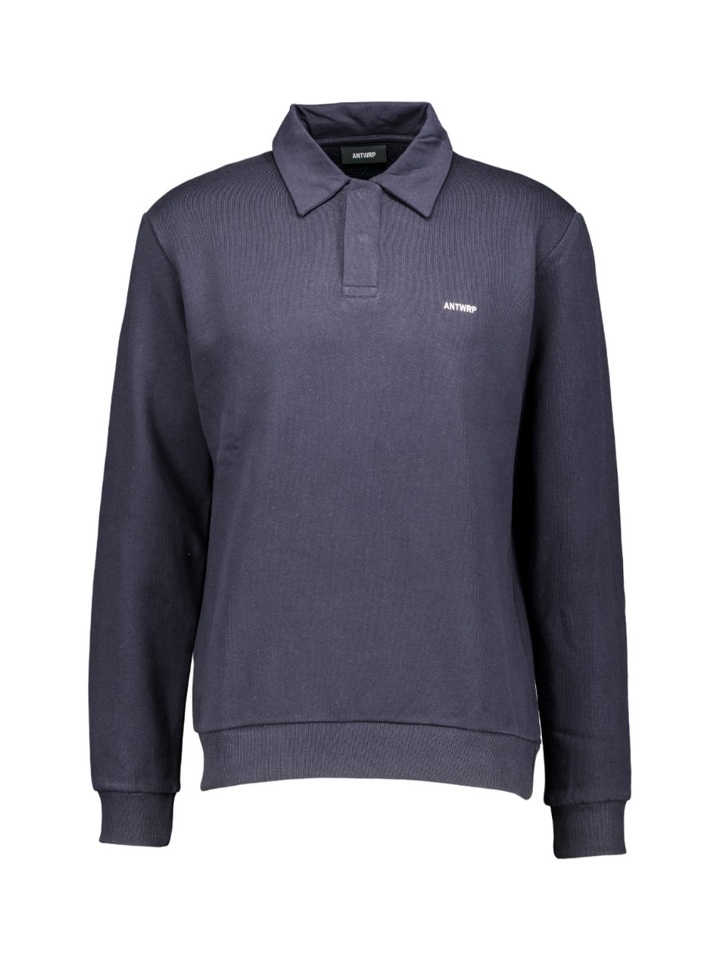 Donkerblauwe sweater met kraag Antwrp 