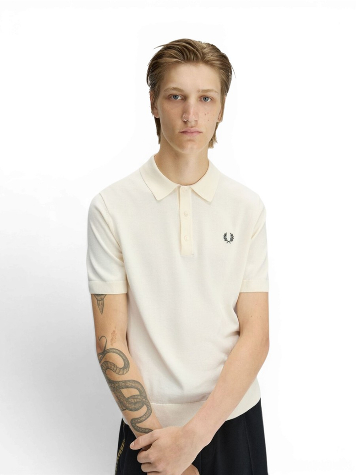 Ecru fijne polo pull  Fred Perry 