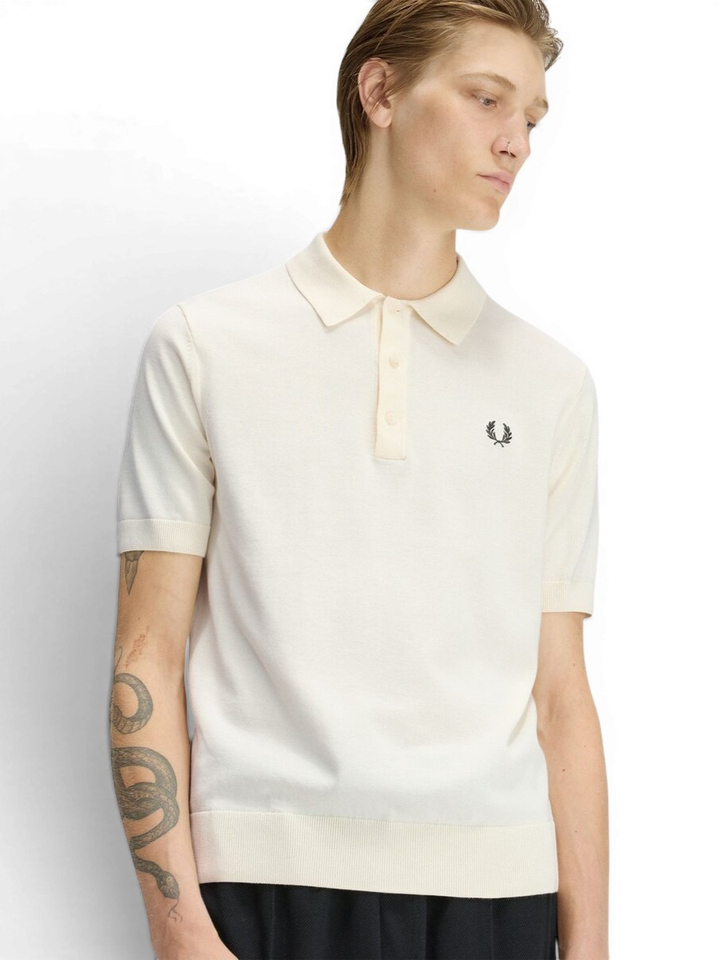 Ecru fijne polo pull  Fred Perry 
