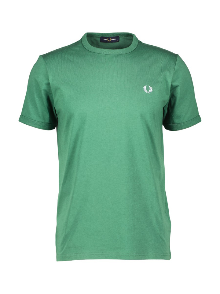 Groene t-shirt met logo Fred Perry 