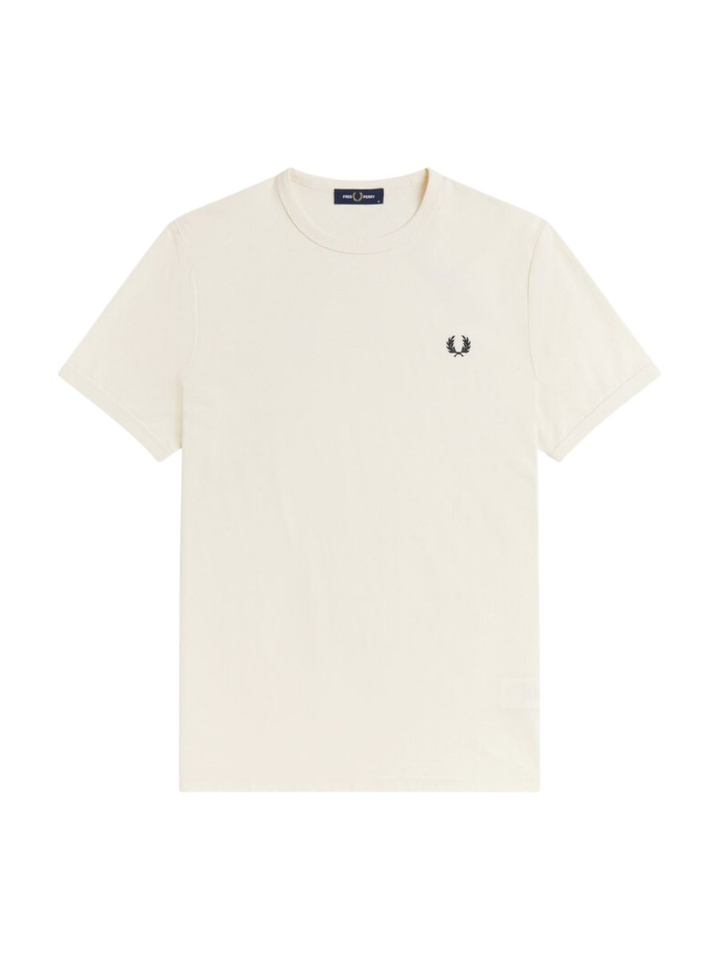 Ecrukleurige t-shirt met logo Fred Perry 