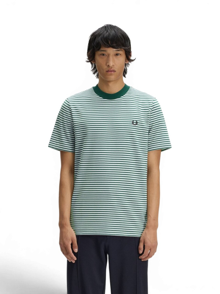 Groene gestreepte t-shirt Fred Perry 