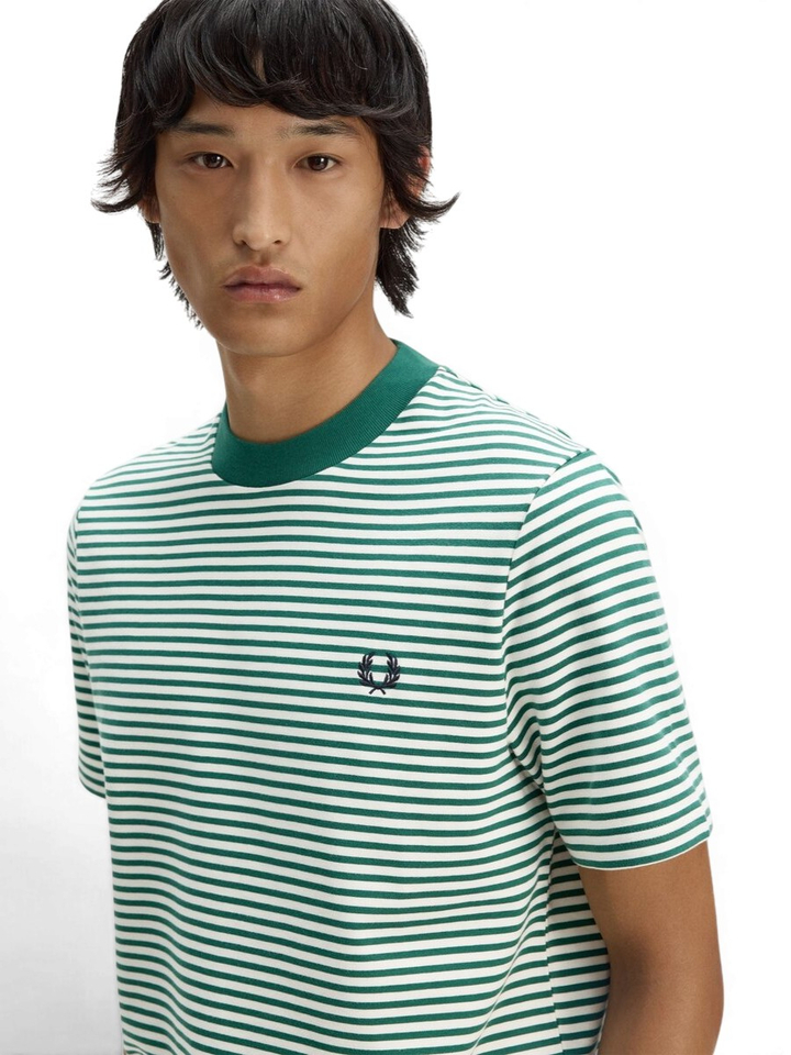 Groene gestreepte t-shirt Fred Perry 