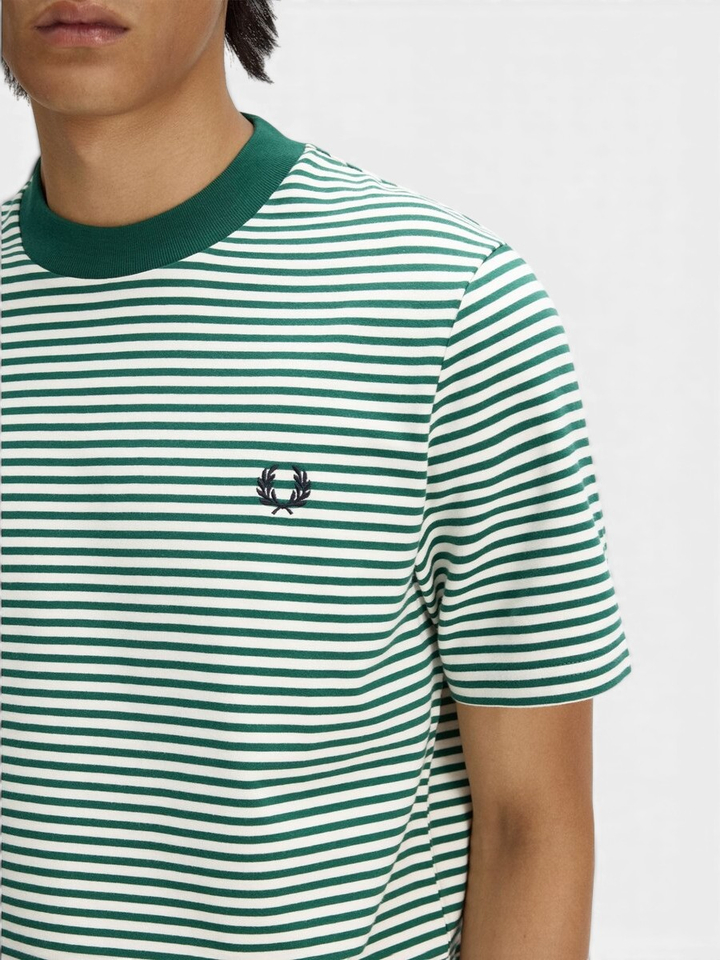 Groene gestreepte t-shirt Fred Perry 