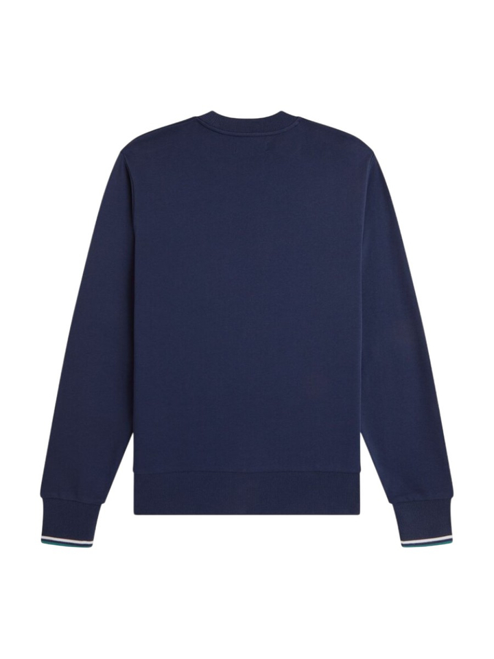 Donkerblauwe sweater met ronde hals Fred Perry 