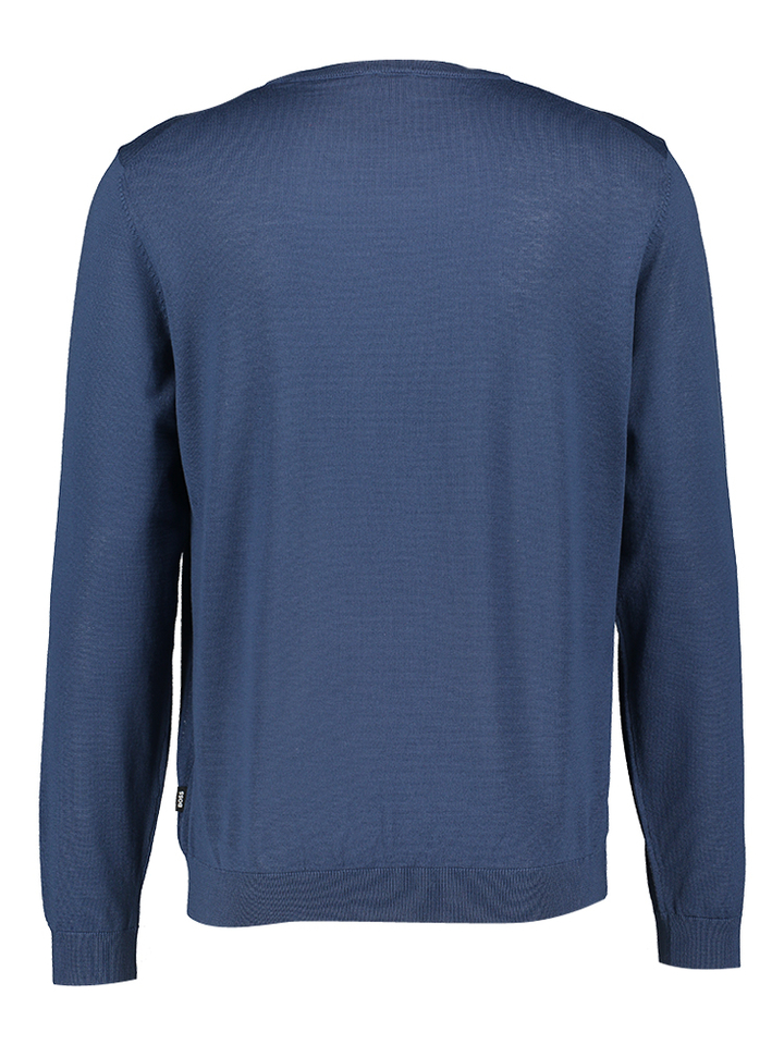 Donkerblauwe fijne pull Hugo Boss 