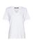 Witte t-shirt met v hals Floyco Xandres