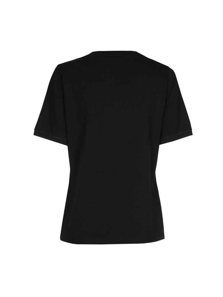 Zwarte t-shirt v-hals Floyco Xandres
