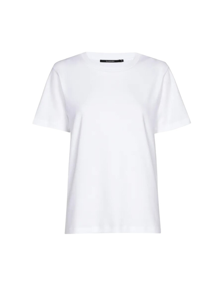 Witte effen t shirt met ronde hals Franceska Xandres