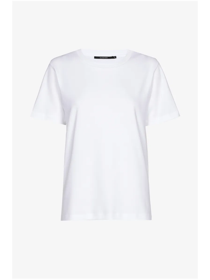 Witte effen t shirt met ronde hals Franceska Xandres