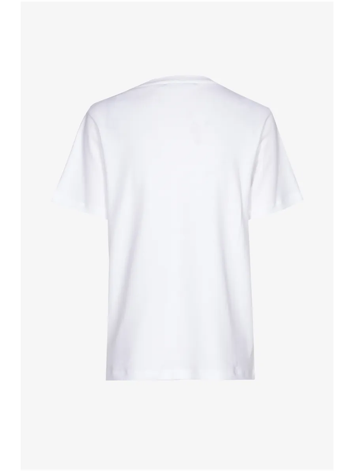 Witte effen t shirt met ronde hals Franceska Xandres
