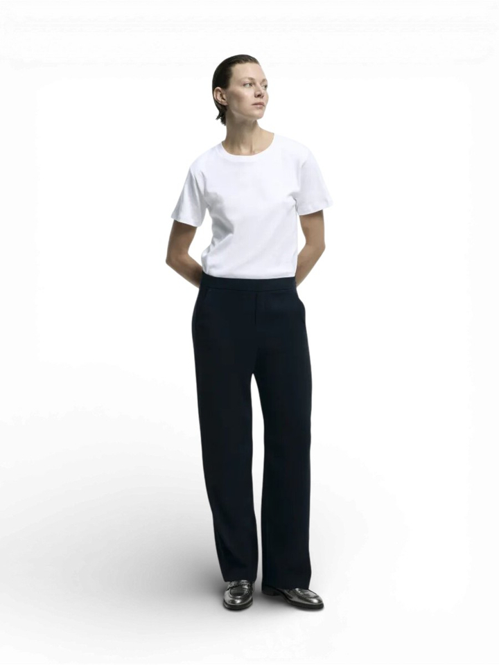 Witte effen t shirt met ronde hals Franceska Xandres