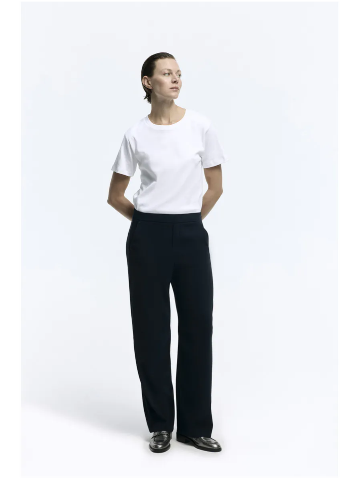 Witte effen t shirt met ronde hals Franceska Xandres