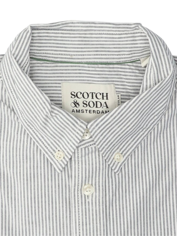 Groen gestreept hemd regulat fit ( met lange mouwen ) Scotch&Soda