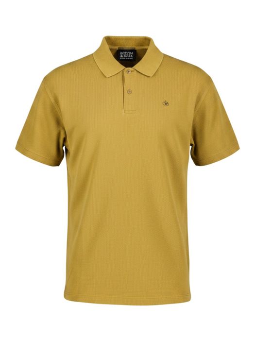 Camel polo met knoopsluiting Scotch & Soda