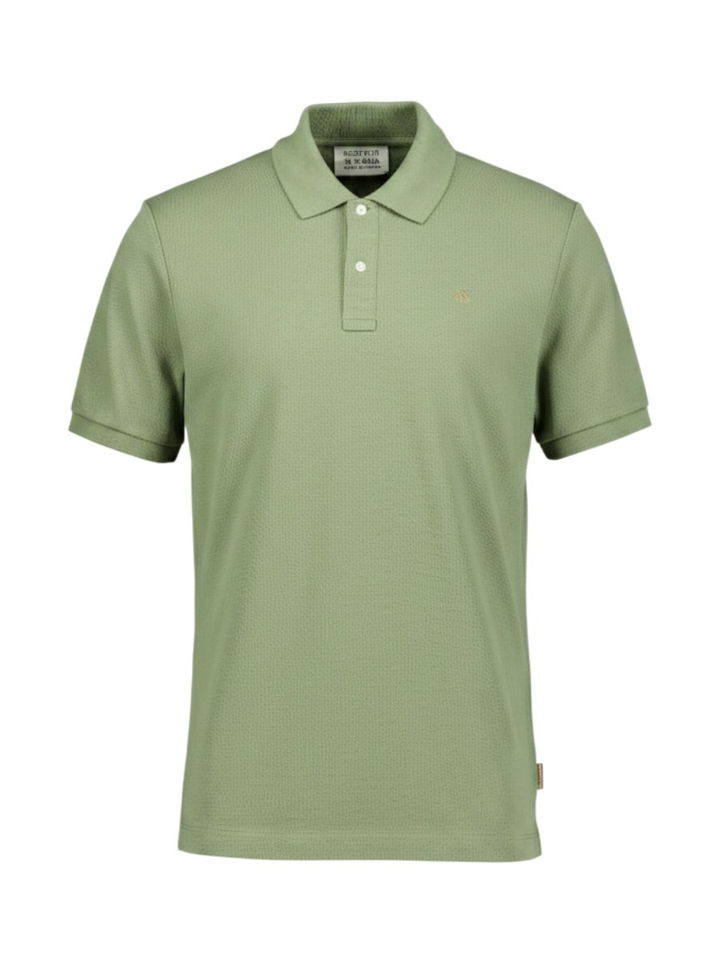 Groene katoenen polo met korte mouwen Scotch & Soda