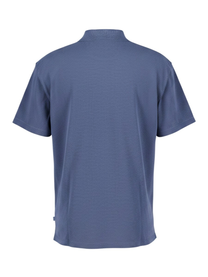 Donkerblauwe polo met knoopsluiting Scotch & Soda 