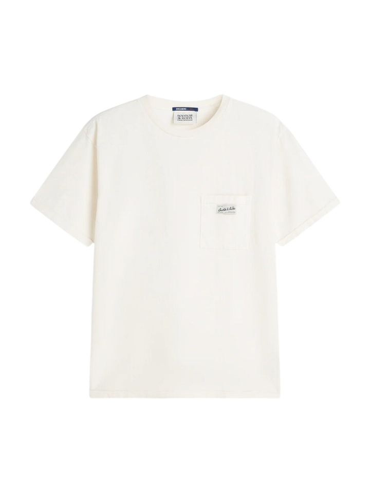 Ecru t-shirt met korte mouwen Scotch&Soda 