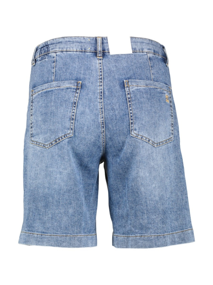 Blauwe jeans short met opgestikte zakken Mara Worker Short Rosner