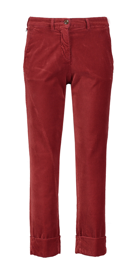 Bordeaux kleurige fluwelen broek Mason's 