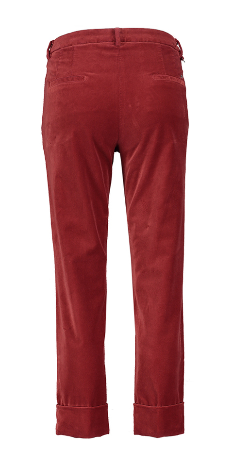Bordeaux kleurige fluwelen broek Mason's 