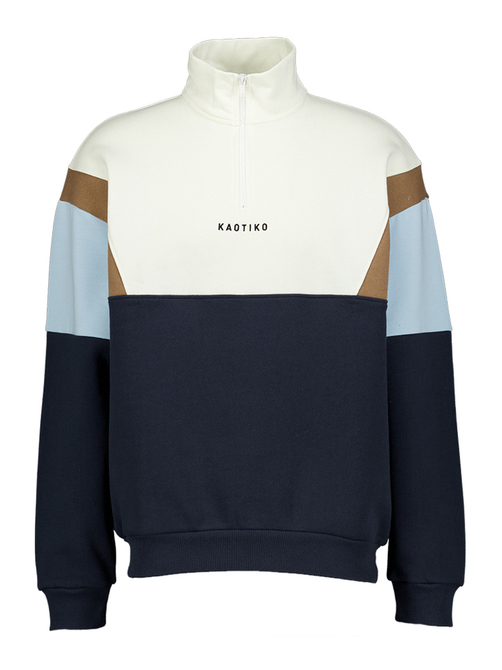 Multi-color sweater met rits logo Arthur Kaotiko