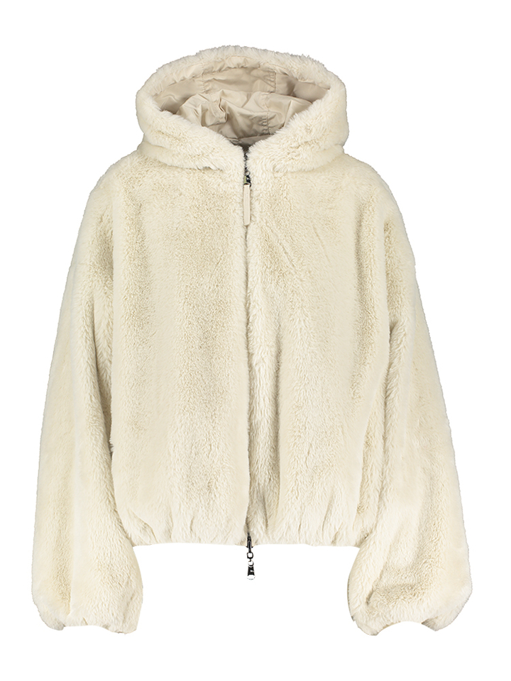 Fluffy ecru winterjas Max Beaumont 