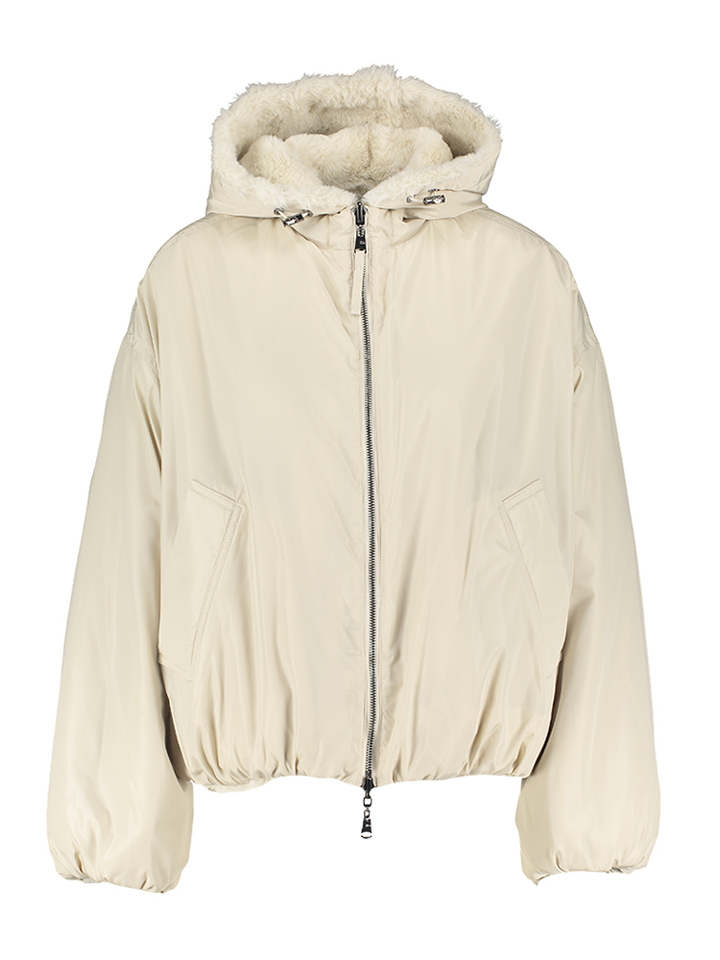 Fluffy ecru winterjas Max Beaumont 