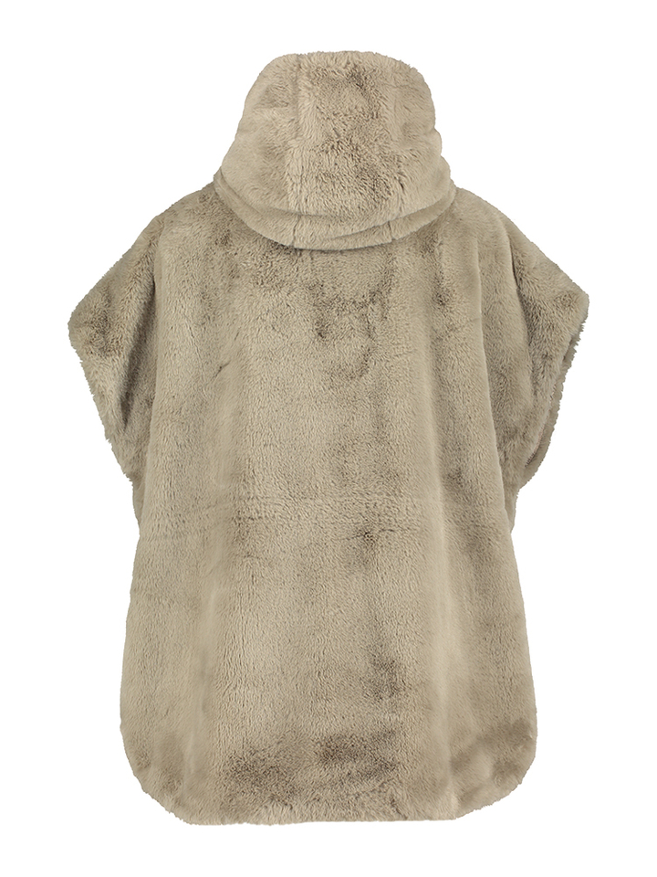 Beige fluffy jas Kori Beaumont