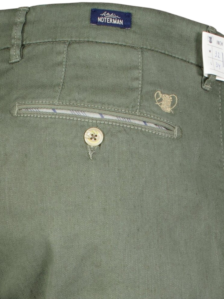 Groene linnen broek Atelier Noterman 