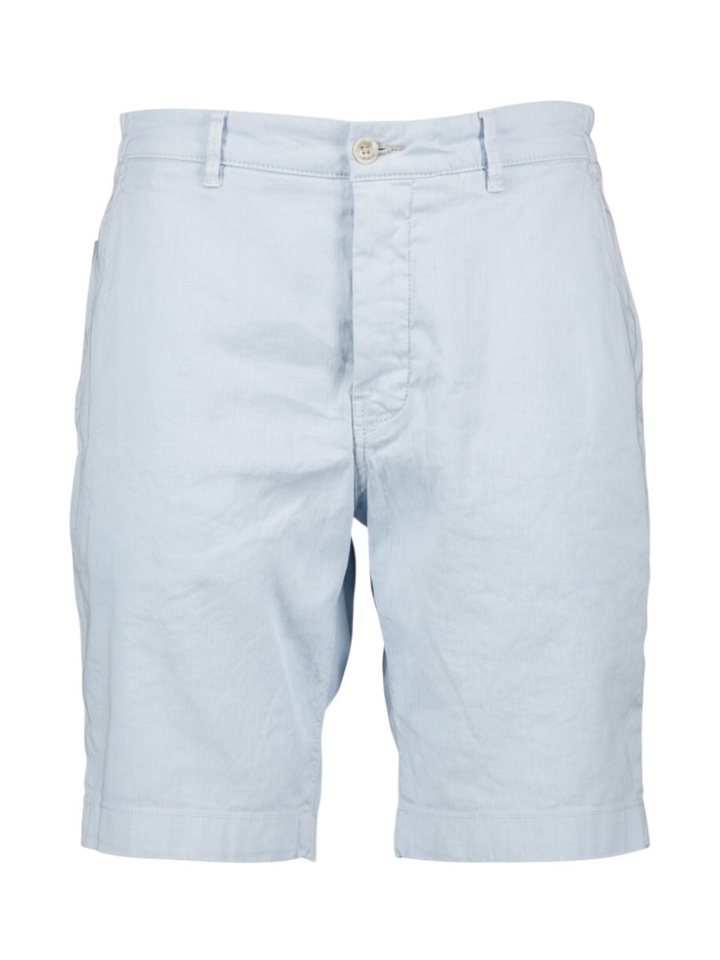 Lichtblauwe linnen short Atelier Noterman 
