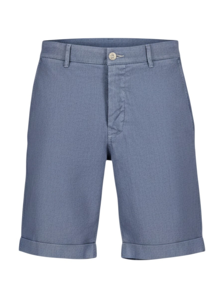 Blauwe linnen short Atelier Noterman 