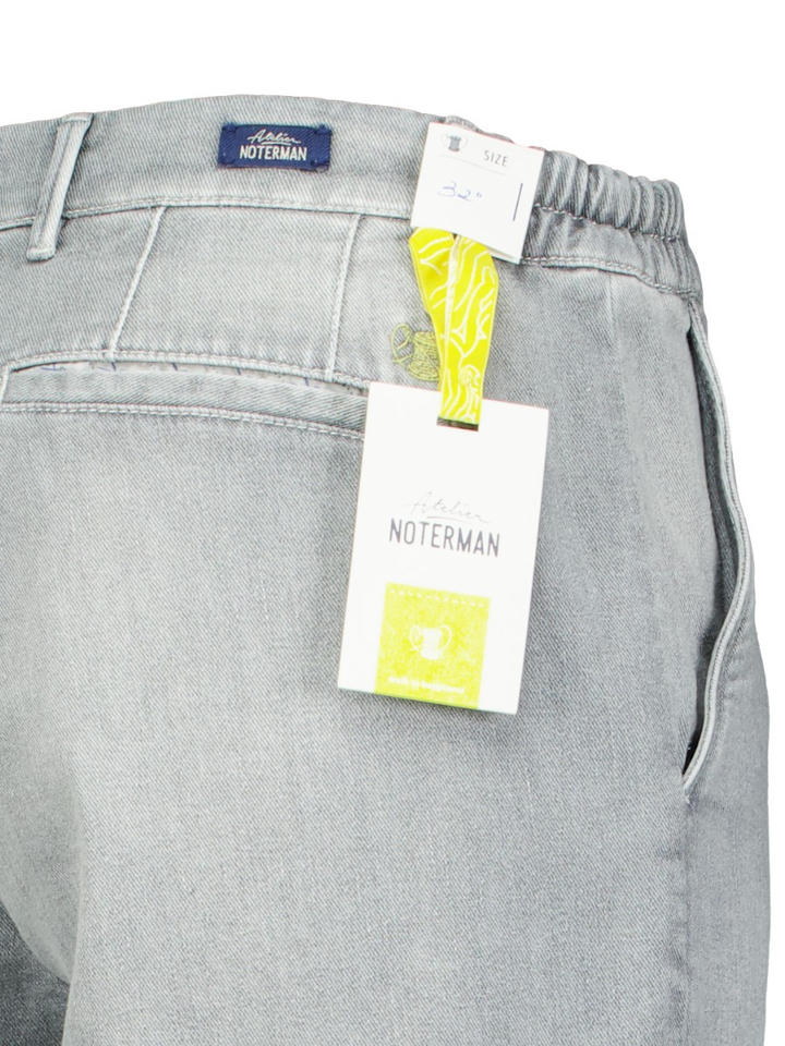 Lichtgrijze  jeans short  Atelier Noterman