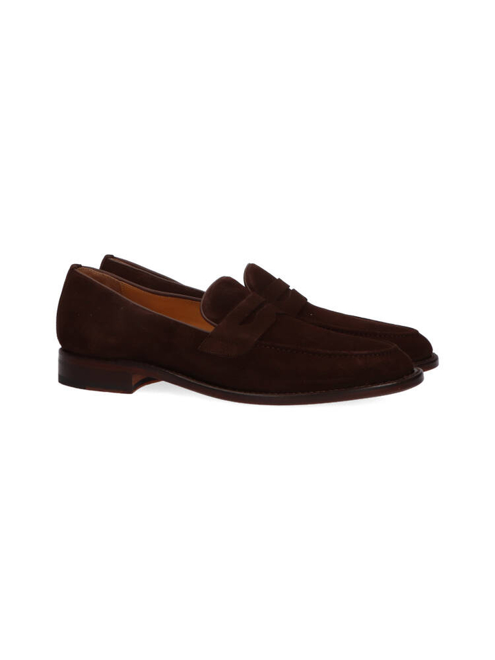Donkerbruine lage schoenen Cordwainer