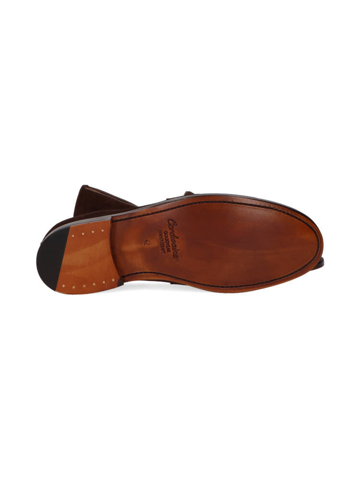 Donkerbruine lage schoenen Cordwainer