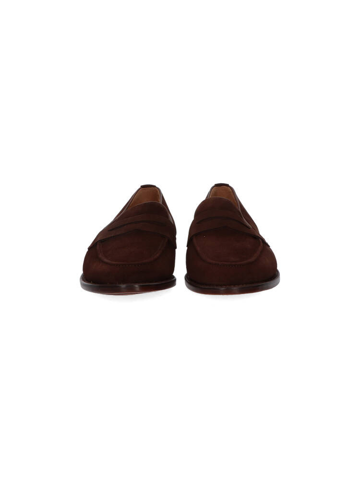 Donkerbruine lage schoenen Cordwainer