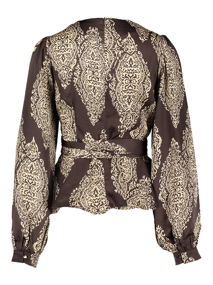 Bruine bloes met print Rista Neo Noir 