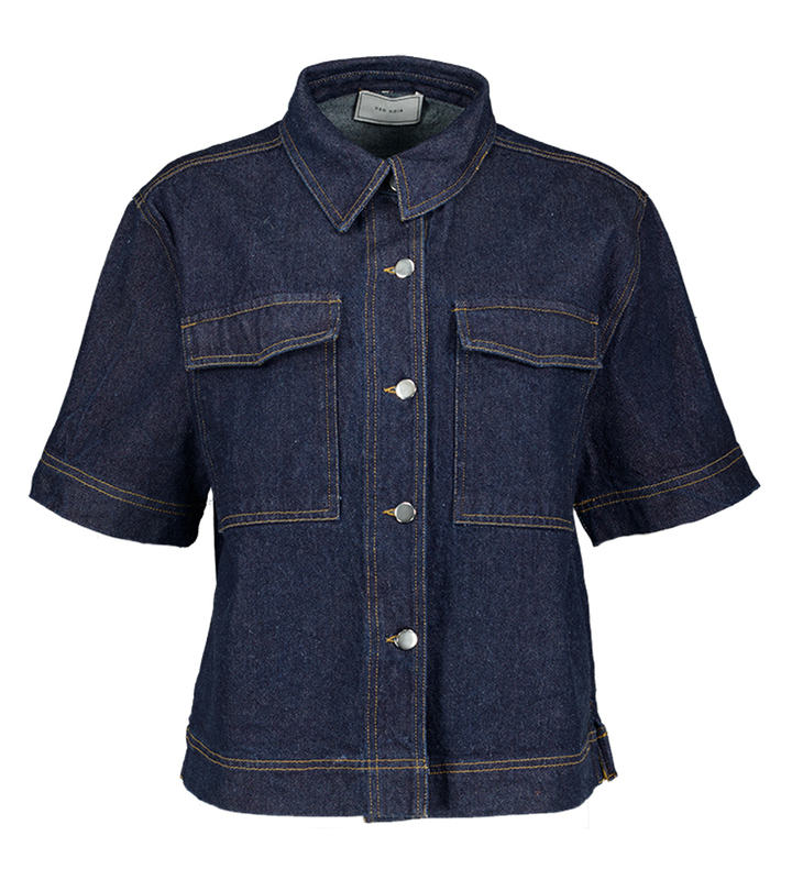 Donkerblauwe denim bloes Tiki Neo Noir 