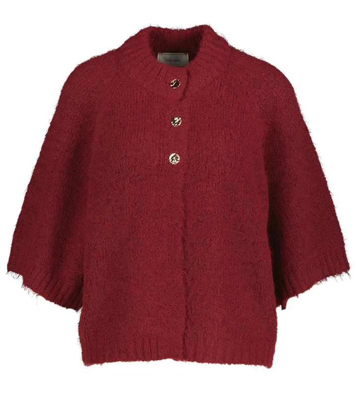 Bordeaux cardigan met gouden knopen Benuta Neo Noir
