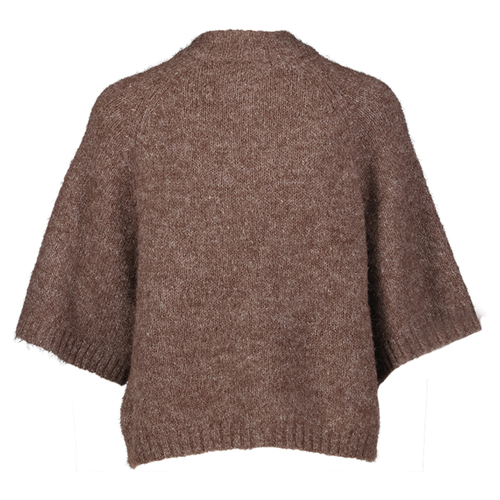 Bruine cardigan met gouden knopen Benuta Neo Noir